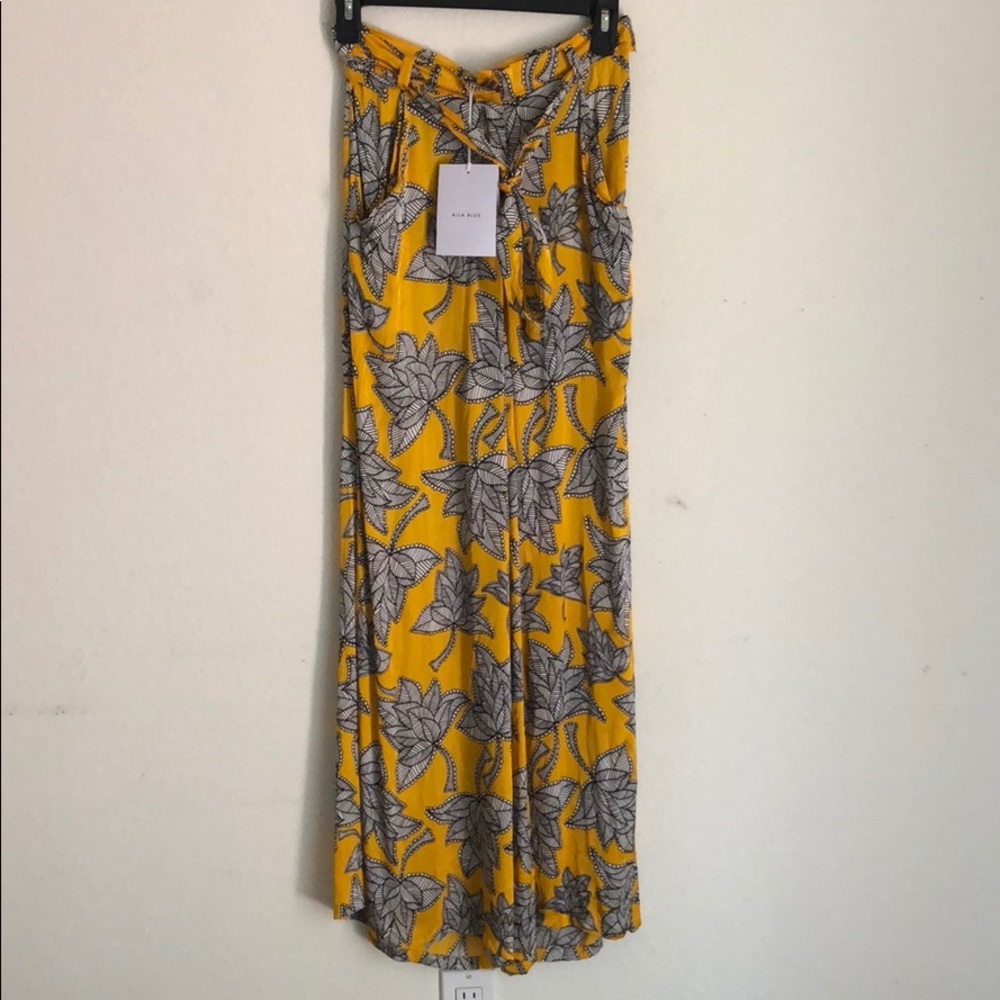 High wasted wide leg satin slack